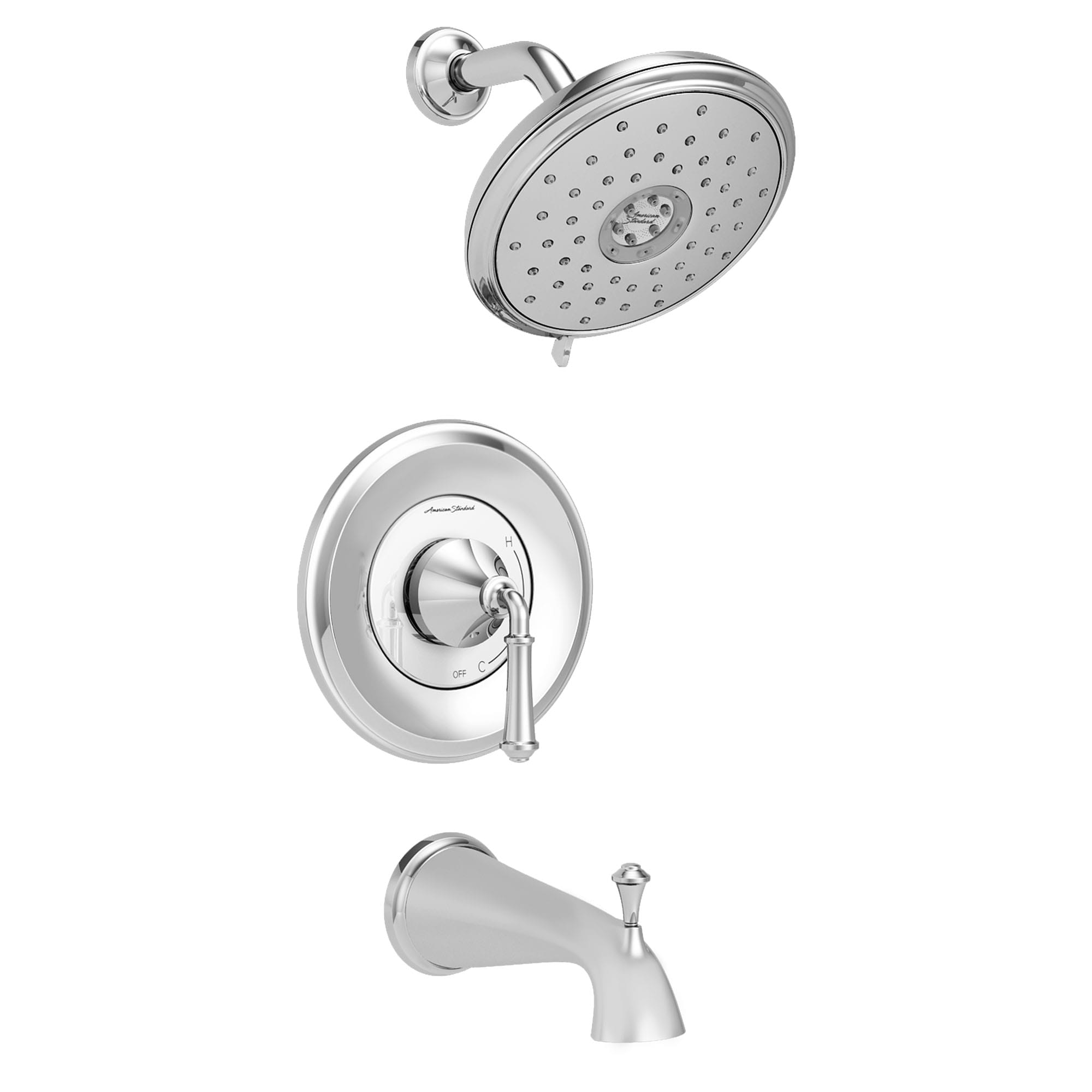 Delancey 25 gpm 94 L min Tub and Shower Trim Kit With 4 Function Showerhead and Lever Handle CHROME